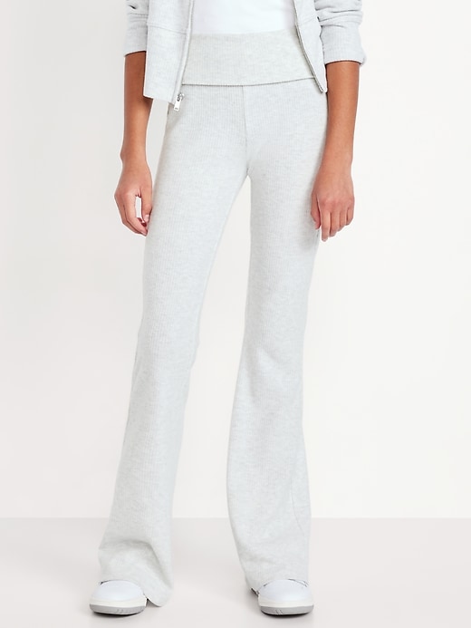 Image number 1 showing, CozePlush Foldover Flare Leggings for Girls