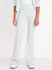 Image number 1 showing, CozePlush Foldover Flare Leggings for Girls