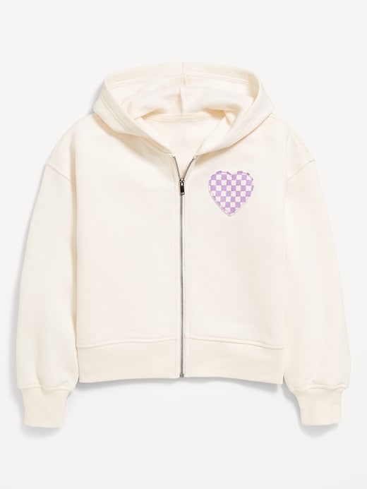 Image number 2 showing, Favorite Fleece Printed Zip-Front Hoodie for Girls