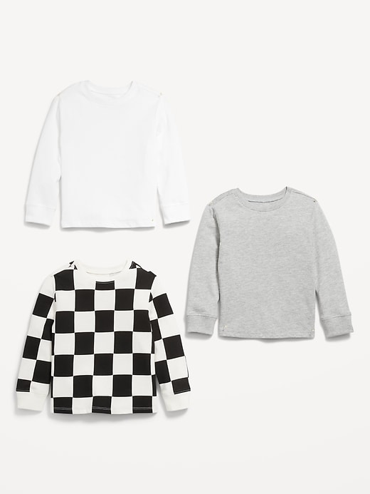 Image number 3 showing, Long-Sleeve T-Shirt 3-Pack for Toddler Boys