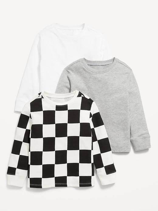 Image number 1 showing, Long-Sleeve T-Shirt 3-Pack for Toddler Boys
