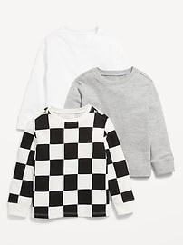 Image number 1 showing, Long-Sleeve T-Shirt 3-Pack for Toddler Boys