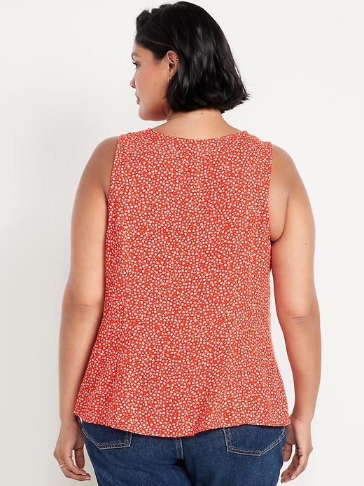 Image number 6 showing, Button-Down Crepe Swing Top
