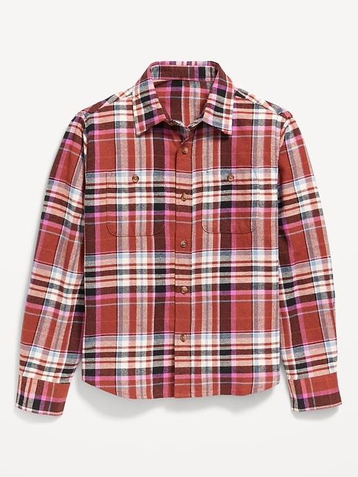 Image number 2 showing, Long-Sleeve Pocket Plaid Flannel Shirt for Boys