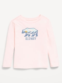 Long-Sleeve Logo-Graphic T-Shirt for Toddler Girls