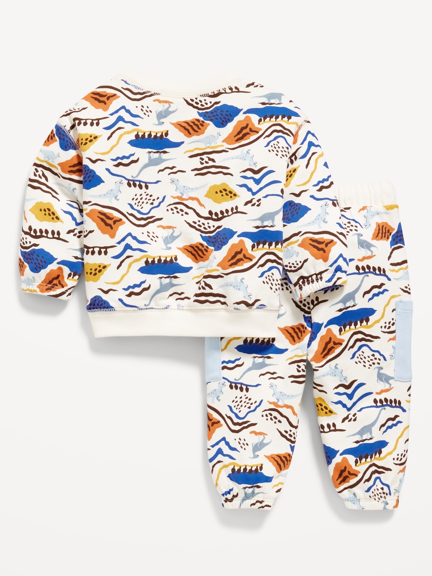 French-Terry Pocket Sweatshirt and Sweatpants Set for Baby