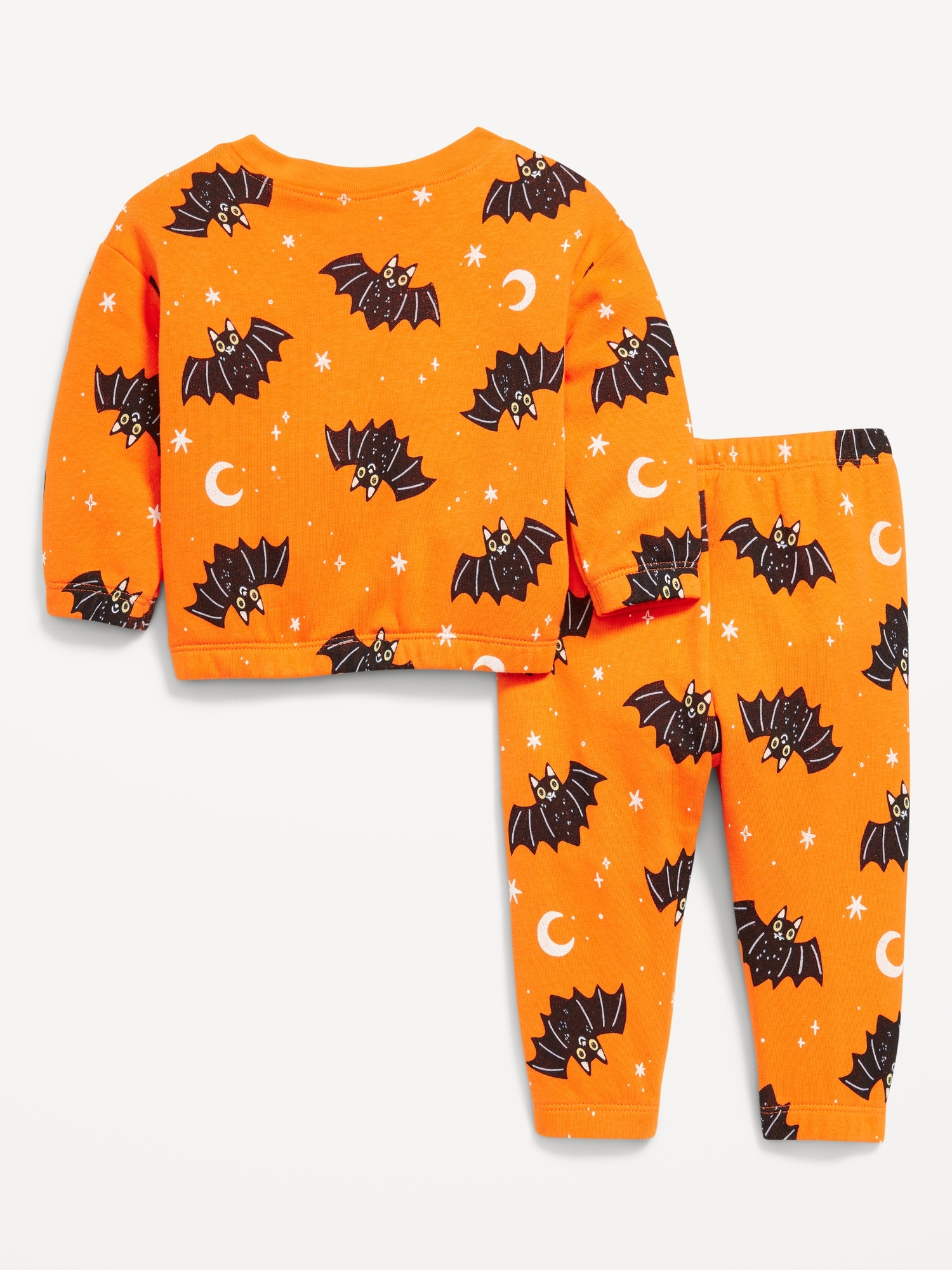 French-Terry Halloween Sweatshirt and Sweatpants Set for Baby