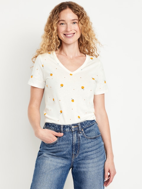 EveryWear V-Neck T-Shirt - Pumpkins