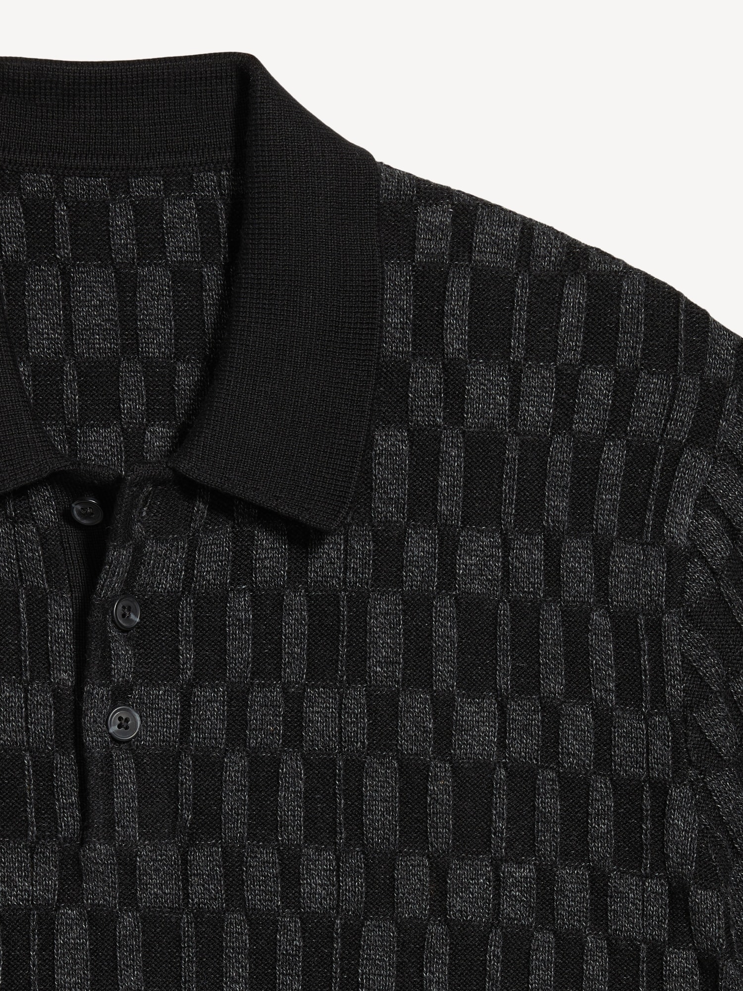 トップス OLDJOE&CO Linen Black Knit polo トップス OLDJOE&CO Linen Black Knit polo OLDJOE&CO Linen