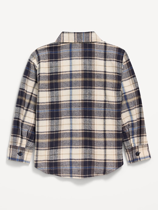 Image number 2 showing, Long-Sleeve Plaid Flannel Pocket Shirt for Toddler Boys