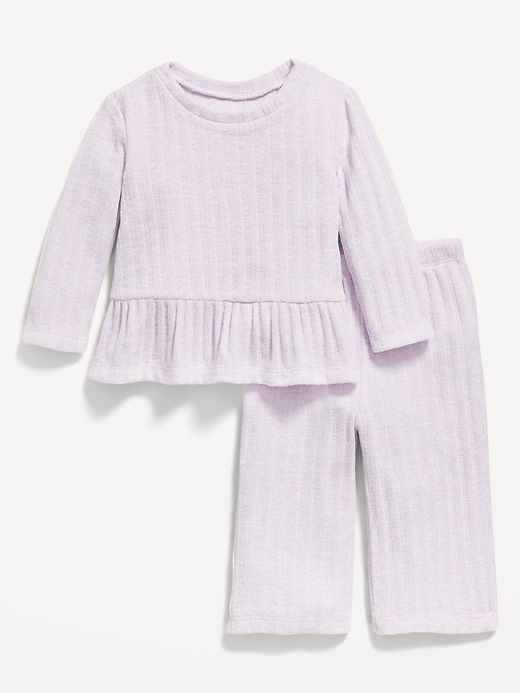 Image number 1 showing, Cozy Long-Sleeve Sweater and Pants Set for Baby