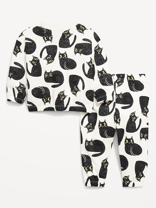 Image number 2 showing, Printed French Terry Sweatshirt and Pants Set for Baby