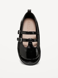 Image number 2 showing, Shiny Faux-Leather Double-Buckle Mary Jane Shoes for Toddler Girls