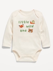 Image number 1 showing, Long-Sleeve Graphic Bodysuit for Baby