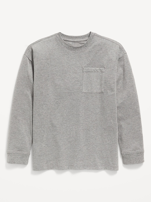 Image number 2 showing, Oversized Long-Sleeve Pocket T-Shirt for Boys