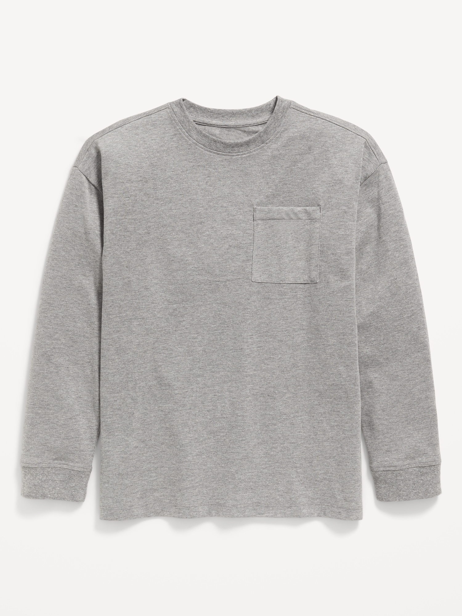 Oversized Long-Sleeve Pocket T-Shirt for Boys