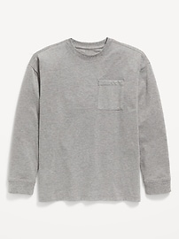 Image number 2 showing, Oversized Long-Sleeve Pocket T-Shirt for Boys