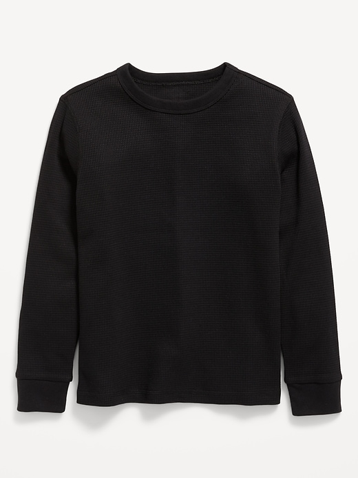 Image number 1 showing, Long-Sleeve Waffle-Knit T-Shirt for Boys