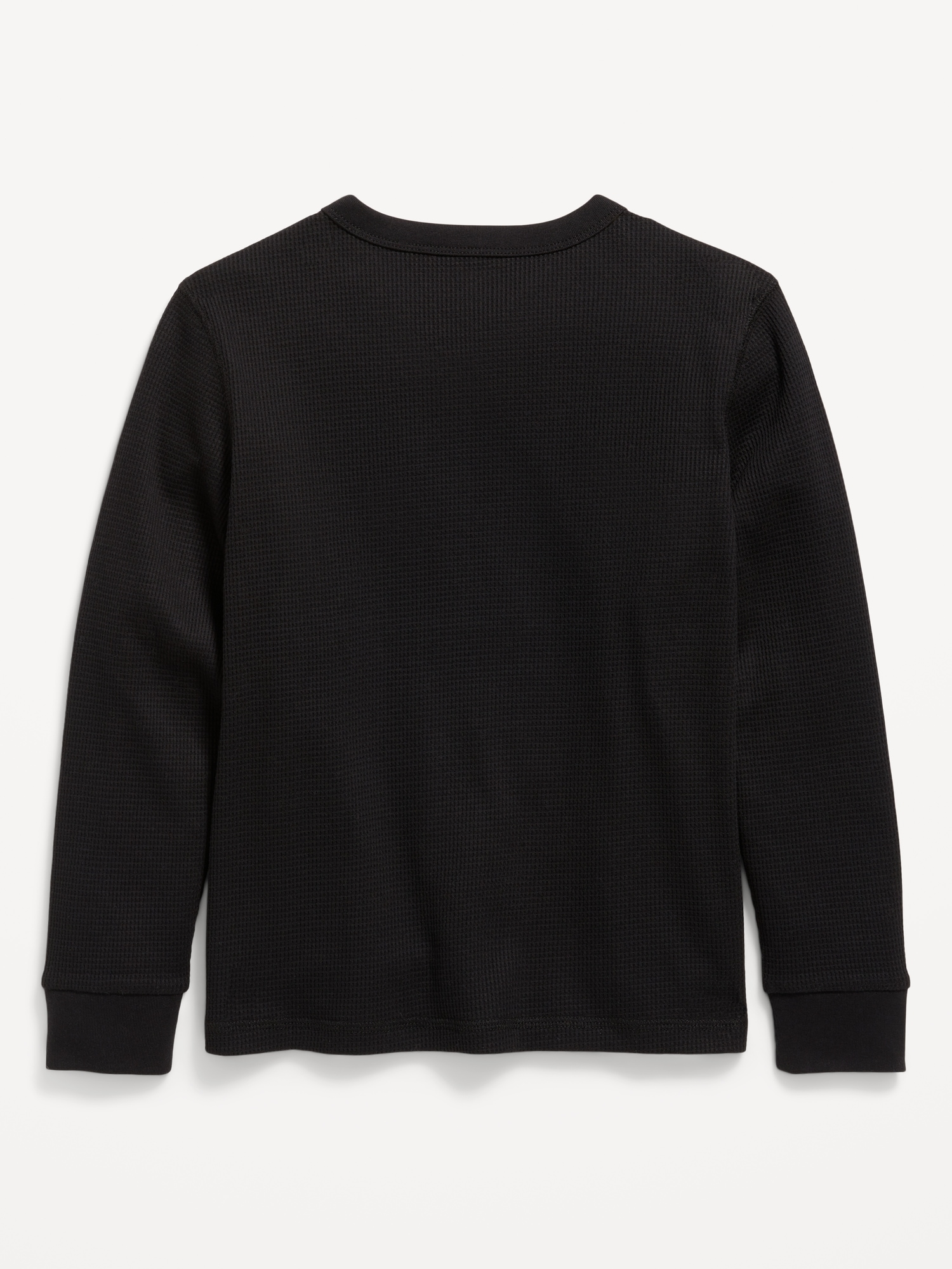 Long-Sleeve Waffle-Knit T-Shirt for Boys