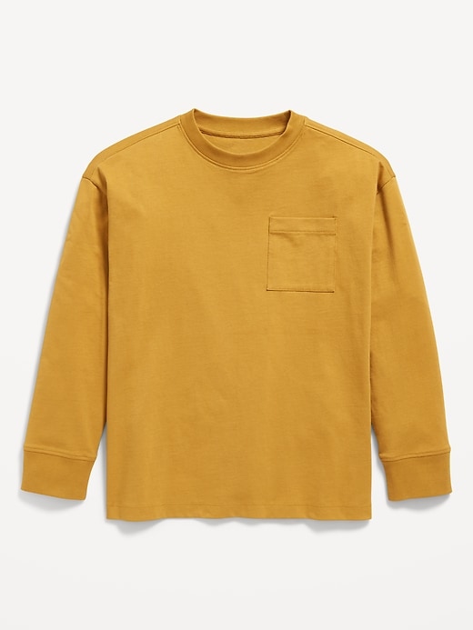 Image number 2 showing, Oversized Long-Sleeve Pocket T-Shirt for Boys
