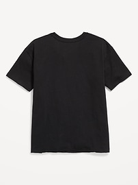 Image number 3 showing, Oversized Short-Sleeve Raw-Edge T-Shirt for Girls