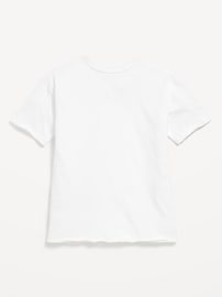 Image number 3 showing, Oversized Short-Sleeve Raw-Edge T-Shirt for Girls