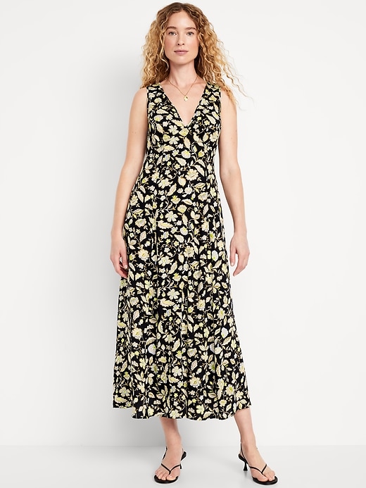 Image number 1 showing, Fit & Flare Floral Maxi Dress