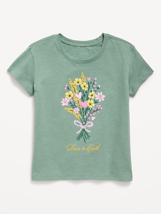 Image number 1 showing, Short-Sleeve Graphic T-Shirt for Girls