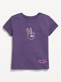 Image number 1 showing, Short-Sleeve Graphic T-Shirt for Girls