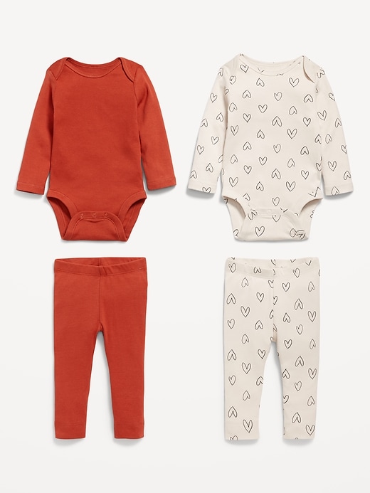 Image number 3 showing, Printed Bodysuit and Leggings 4-Piece for Baby