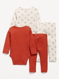 Image number 2 showing, Printed Bodysuit and Leggings 4-Piece for Baby