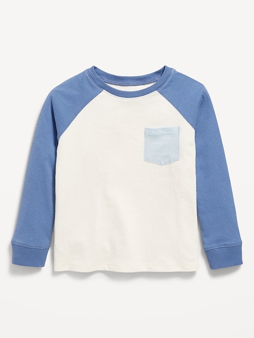 Image number 1 showing, Long-Sleeve Pocket T-Shirt for Toddler Boys