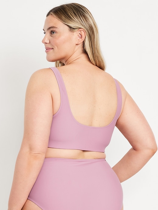 Image number 8 showing, Matte Scoop-Neck Bikini Swim Top