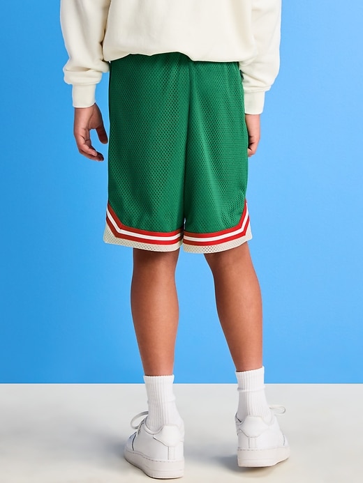 Image number 2 showing, Knee Length Mesh Basketball Shorts for Boys