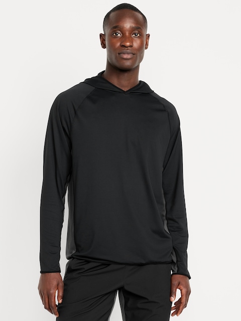 Loose Fit Pullover Run Hoodie - Black/Gray