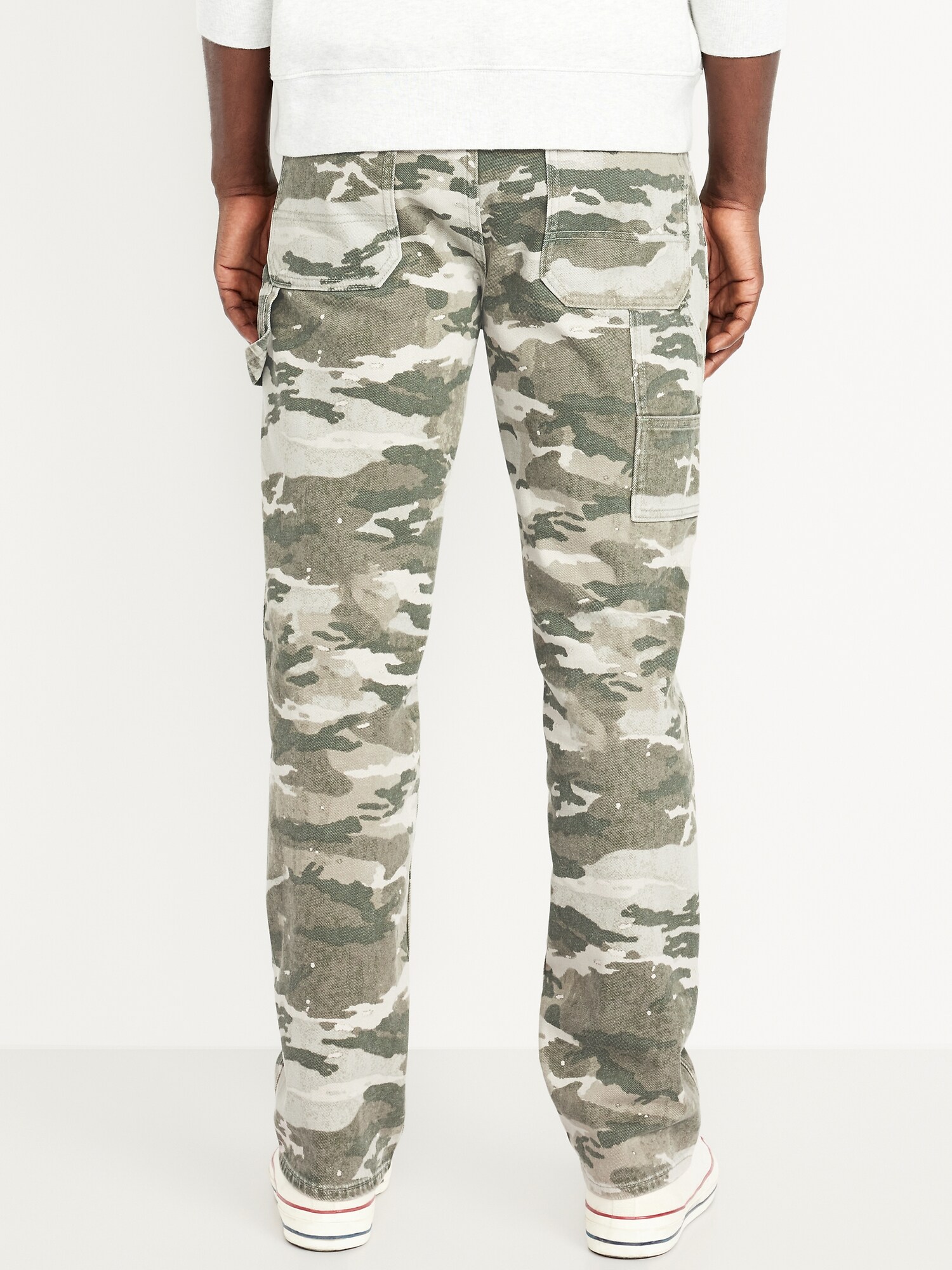 Мужские брюки Old Navy 90s Straight Carpenter, цвет: Песочный камуфляжный — фото 2