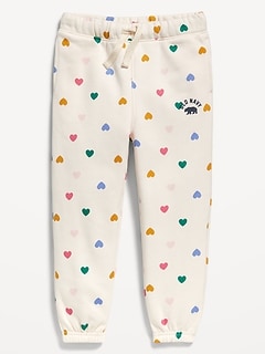 Functional Drawstring Logo Joggers for Toddler Girls