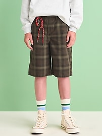 Image number 3 showing, Below Knee Baggy Canvas Shorts for Boys