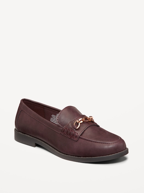 Faux-Leather Loafer - Lite Burgundy