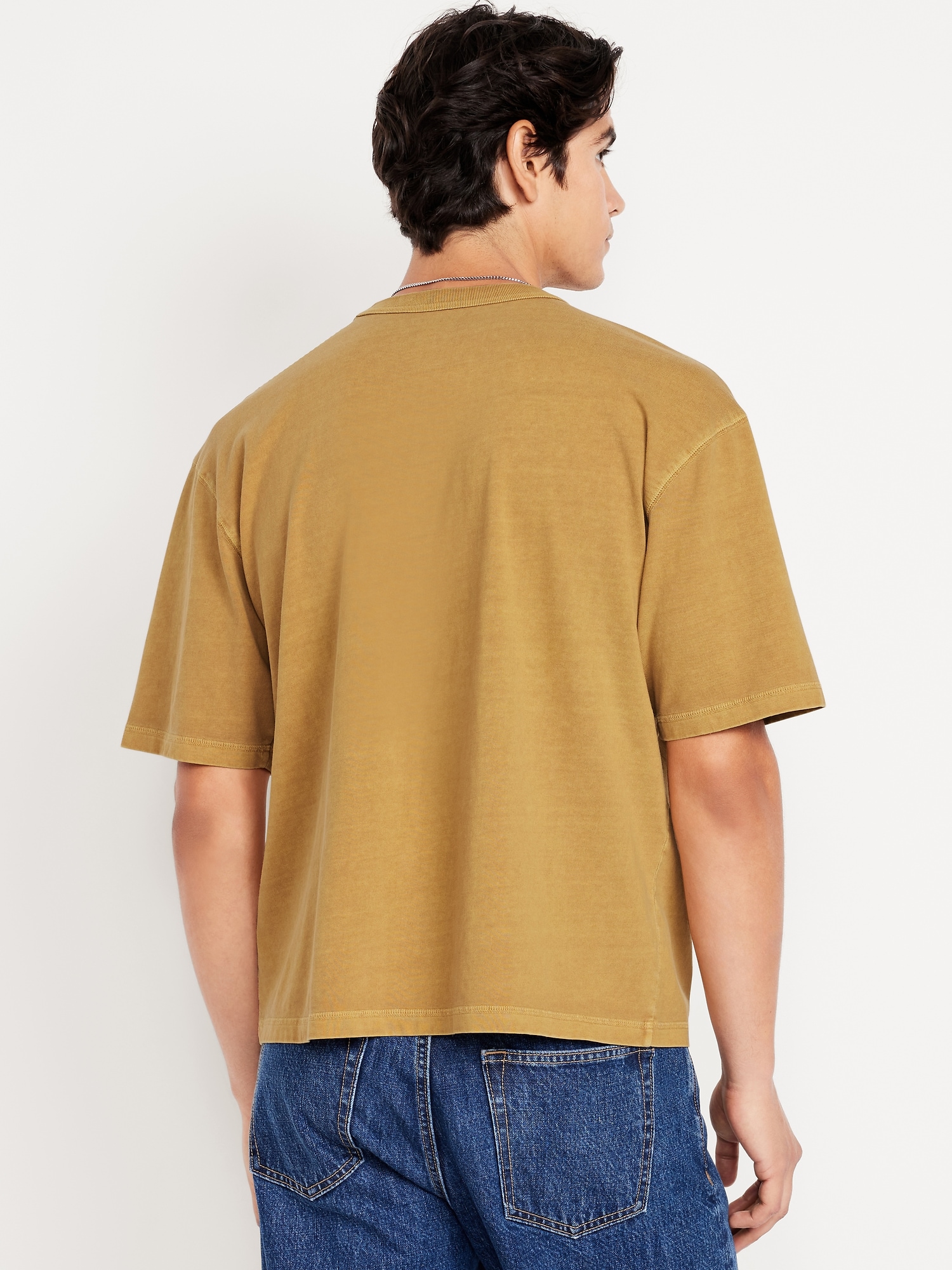 Garment-Dyed Cropped T-Shirt