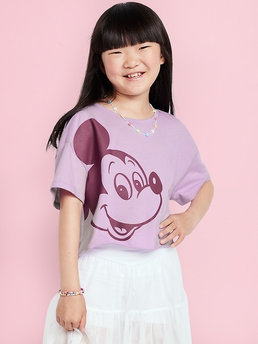 Image number 3 showing, Old Navy x Disney© Cropped Graphic Raw-Edge T-Shirt for Girls