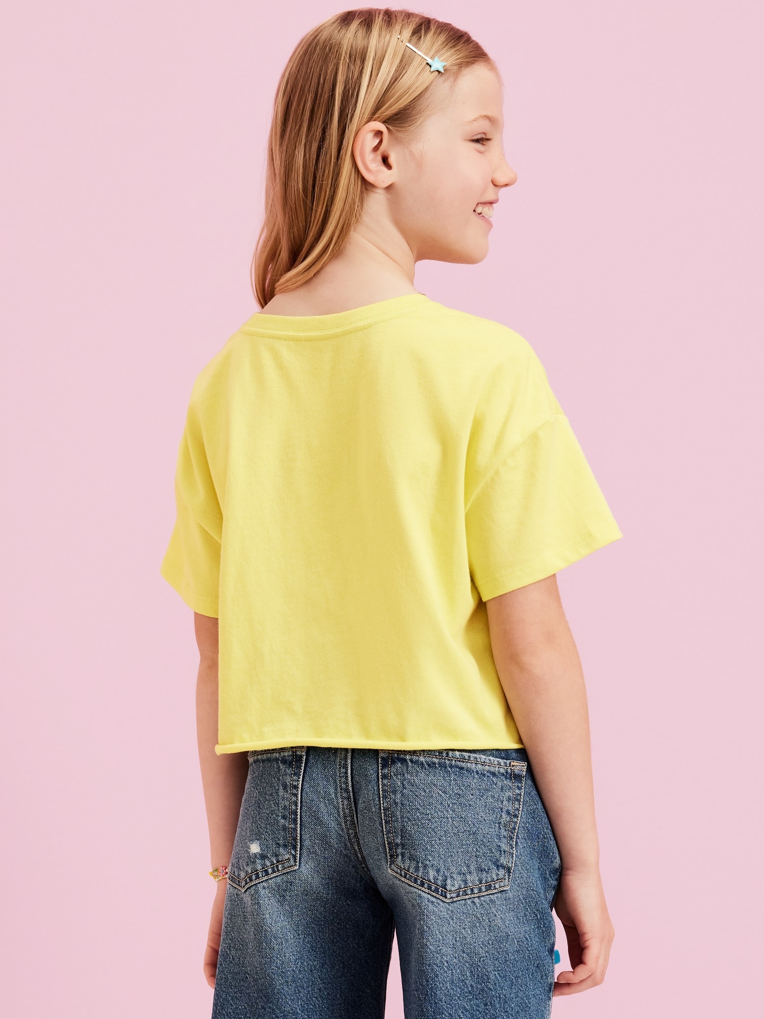 Old Navy x Disney© Cropped Graphic Raw-Edge T-Shirt for Girls
