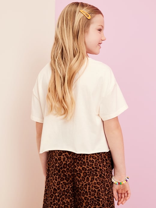 Image number 2 showing, Old Navy x Disney© Cropped Graphic Raw-Edge T-Shirt for Girls