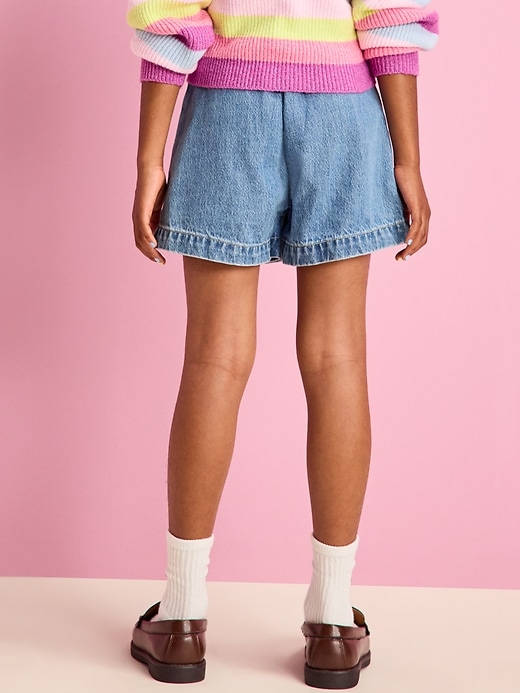 Image number 2 showing, High-Waisted Wrap-Front Jean Skort for Girls