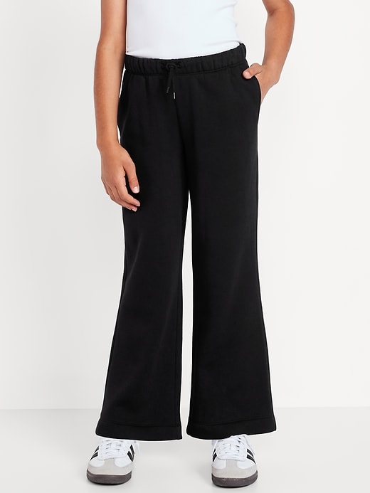 Image number 1 showing, Favorite Fleece High-Waisted Wide-Leg Sweatpants for Girls