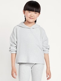 Image number 1 showing, CozePlush Pullover Hoodie and Flare-Leg Pants Set for Girls
