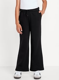 Image number 1 showing, Favorite Fleece High-Waisted Wide-Leg Sweatpants for Girls