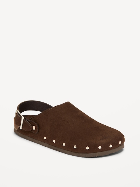 Studded Clogs for Women - Chocolate