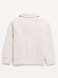 Image number 2 showing, Oversized Long-Sleeve Ribbed Polo Sweater for Toddler Boys