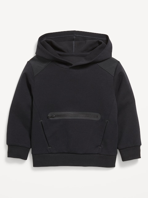 Dynamic Fleece Zippered Hoodie for Toddler Boys - Black Jack